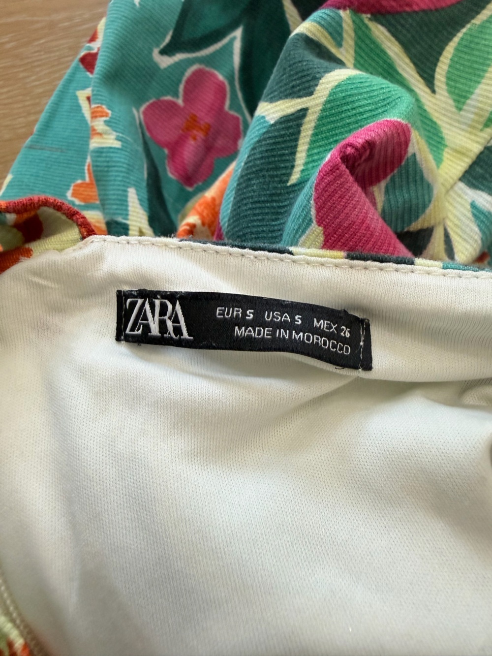 Zara Girls Floral Halter Top & Skirt Set in Teal, Pink, Orange, Green - Picture 6 of 6